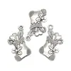 26 Tipos de Colgantes Antiguos de Plata con Temática Navideña DIY Accesorios de Joyería Retro de Aleación Colgantes para Collares y Pulseras Transfronterizos
