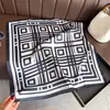 Pañuelo Geométrico Retro de Seda Imitación Estampada, Chal de Gama Alta, Pañuelo para el Cuello de Protección Solar, Pañuelo Cuadrado Pequeño, Pañuelo para la Cabeza, Bufanda para Mujer