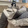 Juego de falda de cama de cuatro piezas con volantes de encaje vintage estilo francés, algodón puro lavado ultrasuave, juego de tres piezas para dormitorios de estudiantes