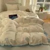 Juego de Cama Individual de Cuatro Piezas Algodón Puro Nueva Funda de Edredón Bordada Sábana Juego de Tres Piezas para Dormitorio Estudiantil
