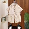 Conjunto de Camisa de Verano para Niños, Manga Corta 2026 Nueva Camisa de Verano Fresca y Elegante para Niños, Manga Media para Bebé
