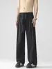 Pantalones Casuales de Secado Rápido Retro para Hombre Verano Sueltos con Caída Pantalones de Seda de Hielo Combinan con Todo Rectos Elásticos Pantalones Deportivos