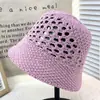 Sombrero de Pescador Transpirable de Verano Hueco para Mujer, Sombrero Cubeta con Protección UV, Estilo Japonés, Versátil, Descubre la Cara, Sombrero de Sol Pequeño de Cubeta