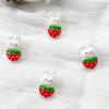 Nuevos accesorios para uñas de dibujos animados celebridad de internet lindo fresa conejo diy pegamento de crema pasador accesorios de resina al por mayor