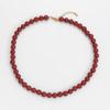 Collar de cuentas de ágata roja hecho a mano para mujer, estilo retro, ligero, de lujo, de alta gama, elegante, a la moda, elegante, combinable con todo, cadena para clavícula.