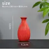 Rojo Retro Cerámica Pequeño Jarrón Boda Inauguración Año Nuevo Botella de Aromaterapia Escritorio Ceremonia del Té Hidropónico Decorativo Pequeños Adornos