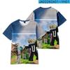 3D Nuevo Producto Juego Transfronterizo Impresión Digital Verano Camiseta Holgada de Manga Corta para Hombre y Mujer Ropa para Niños