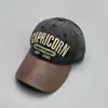 Gorra de béisbol con letras bordadas de color contrastante estilo retro americano para hombre y mujer, visera solar, personalidad, sombrero casual viejo de pico de pato, venta al por mayor