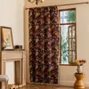 Cortinas Retro Estilo Americano con Rosas, Más Vendidos Transfronterizos, Estilo Pintura al Óleo Jacquard, Semioscuras, Cortinas sin Taladro para Ventanas de Mirador de Dormitorio