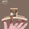 Presilha de Garra Grande para Cabelo Dongdaemun Coreana Simples para Mulheres, Estilo Sofisticado para Cabelos Grossos, Presilha de Garra com Pegada Total para Cabelo