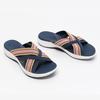 Comercio exterior talla grande plataforma cuña zapatillas de mujer punta redonda en forma de cruz diario exterior cómodas playa sandalias transfronterizas