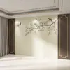 Tela de Pared de Fondo para TV Estilo Chino Nuevo Estéreo 3D, Papel Tapiz para Sala de Estar, Decoración de Sofá para Sala de Estar, Mural de Tela de Pared de Alta Gama