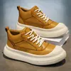 Estação Europeia Tênis Masculino High-Top Moderno Outono/Inverno Sola Grossa Que Aumenta a Altura Tênis Casuais Versáteis Esportivos para Jovens Skate Leve