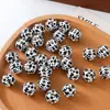 Contas Redondas de Madeira de Lótus 16mm com Estampa de Leopardo em Estoque, Acessórios para Pulseira de Pingente, Madeira com Estampa de Leopardo, Contas Soltas de Madeira Acessórios DIY, Transfronteiriça