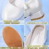 Sapatos de Couro Femininos Estilo Chanel, Elegantes Sapatos de Princesa para Dança Transfronteiriços da Moda, Sapatos de Salto Alto Simples Estilosos para Meninas, Sapatos de Couro para Bebês