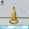 Cono de carretera de acero inoxidable, cono metálico cuadrado reflectante con peso, barrera de carretera de no estacionar, por favor no estacione, cono de tráfico