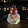 Traje de Curling estilo japonés Cóctel Creativo Bebida Whisky Enfriado Vino con Vaso de Cristal Boca Inclinada Calentador
