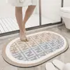 Alfombrilla Suave de Lujo Ligero de Barro Diatomeas para Piso de Baño, Entrada de Baño, Absorción de Agua, Secado Rápido, Alfombrilla Antideslizante para Puerta de Baño, Alfombra para el Hogar