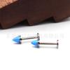 F136 titânio lábio prego Opala onda afiada cone Opala fabricante transfronteiriço G23 liga de titânio corpo piercing jóias orelha studs
