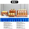 Adornos de Mesa de Postres Chinos Soporte de Exhibición Mesa de Buffet de Madera Estante para Pastel, Bocadillos, Sushi Mesa para Comida Fría y Hora del Té