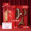 Caja de Regalo Dragón y Fénix Peine de Sándalo Peine Masajeador con Cojín de Aire Peine de Madera Personalizado Regalo Corporativo Peine con Cojín de Aire de Sándalo