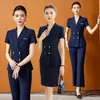 Novo Estilo de Verão 2026 Terno Profissional de Manga Curta para Mulheres, Salão de Beleza, Loja de Ouro, Joalheria, Uniforme de Trabalho para Departamento de Vendas para Mulheres