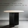 Patas de Mesa de Madera Maciza Usadas, Encimera de Mármol Piedra de Lujo, Mesa Redonda para Apartamento Pequeño, Base de Mesa de Comedor, Soporte y Marco de Soporte