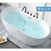 Banheira doméstica de acrílico para espaços pequenos, banheira de hotel e homestay, autoportante, móvel, banheira de uma peça sem costura com chaise longue