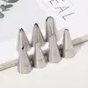 Set de 7 boquillas para decorar pasteles con forma de hoja, acero inoxidable 304, sin costuras, para decorar pasteles y glaseado, tamaño pequeño