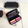 Carteira Nova Masculina Transfronteiriça Carteira 2025 Zíper Duplo Simples Bolsa para Celular Longa Grande Capacidade Porta-Moedas
