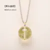 Colgante Mini Bola de Cristal Blanco Natural, Morado y Amarillo Collar Sencillo de Verano Dopamina Estudiante Accesorio