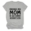 Criando Minha Mãe Amazon Ebay Site Independente Comércio Exterior Transfronteiriço Confortável Simples Camiseta Feminina Gola Redonda Manga Curta