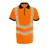 Camiseta reflectante de cuello alto para hombre BSCI transfronteriza, ropa protectora de seguridad para obras, camiseta de secado rápido, ropa de seguridad personalizada