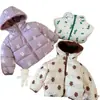Nuevos estilos de otoño e invierno: chaquetas de invierno de algodón acolchado para bebé, ropa de algodón engrosada para niños, prendas exteriores con capucha unisex estilo corto para bebés y niños pequeños