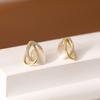 Pendientes de piedra de ojo de gato con diseño coreano, estilo francés, sencillos, con destellos de temperamento, para chica con diamantes, dulces pendientes, joyería para las orejas