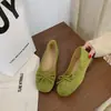 Sapatilhas Mary Jane estilo francês para outono e inverno, sapatilhas de bico redondo, nova coleção 2026, abertura rasa, com um laço delicado
