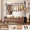 Cabide e Arara Combinados, uma Solução Conveniente para Pendurar Roupas à Noite, Arara Móvel para o Fim da Cama, Cabide Vertical de Chão para o Fim da Cama