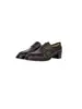 Mocassins Femininos de Couro Genuíno com Salto Bloco e Pregas 2026 Novos Slip-on Planos Preguiçosos Estilo Britânico Padrão Pele de Enguia Sapatos Pequenos de Couro