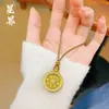Atacado da Mesma Estilo da Loja de Ouro Areia Dourada Cabaça Giratória Bússola das Oito Joias Pingente Alta Retenção de Cor Colar Vajra do Estudante Imperial