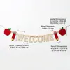Exclusivo para ventas transfronterizas: Banner de Fieltro de Manzana WELCOME, Banner de Tela No Tejida para Decoración de Regreso a Clases, Entrega OEM