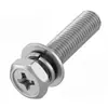 Tornillo Combinado de Tres Piezas Hexagonal Exterior de Acero Inoxidable 304 con Arandela Plana Arandela de Resorte Tornillo Hexagonal Exterior Combinado m3m6m10