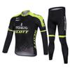 Traje de ciclismo de manga larga versión de flota al por mayor de fábrica del Tour de Francia para hombre, primavera y otoño, transpirable, tirantes para bicicleta de carretera