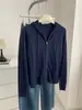 Cárdigan de punto casual estilo coreano con doble cremallera y capucha para mujer, abrigo suéter de mezcla de lana con textura jacquard para principios de otoño