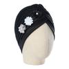 Chapéu de Cabeça Plissado Três Flores Novo Quente Transfronteiriço Chapéu Melancia Adesivo Cor Sólida Bolsa Étnica Feminina Chapéu de Cabeça