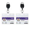 Portatarjetas de Plástico PVC Sellado Transparente para Identificación, Credencial, Insignia, Tarjeta Escolar, Tarjeta de Empleo