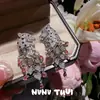Colar de Pérolas com Concha e Pedra Preciosa Lágrimas de Sereia Laço Joias Haute Couture Conjunto de Brincos de Diamante Tubo Roxo Jardim Fantasia Pérola Completa