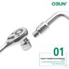 Oubang Dado Hexagonal 12.5mm 1/2 Espejo Métrico Acero Cromo Vanadio Llave de Vaso Herramienta de Reparación Automotriz Cabeza de Vaso Corta