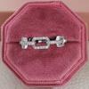 Europa y Estados Unidos desean cadena de eslabones creativos explosivos anillo de dama de circón oro rosa joyería de lujo al por mayor r5994