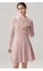 Vestido de Cachemira Grueso con Solapa de Siete Puntos para Mujer, Agradable a la Piel, para Usar Solo o con Otras Prendas, Vestido de Lana con Diseño de Trenzado 3D