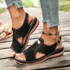 2026 Nuevo Comercio Exterior Transfronterizo Brillante y Fácil para Tus Pies Verano Negro Azul Talla Grande Fabricante Mayorista